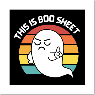 This Is Boo Sheet Ghost Vintage Halloween Costume Men Women Posters and Art